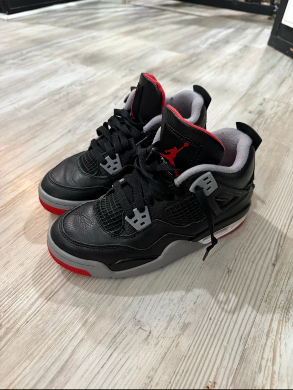 Jordan Kids' Black and Red Retro Style Sneakers